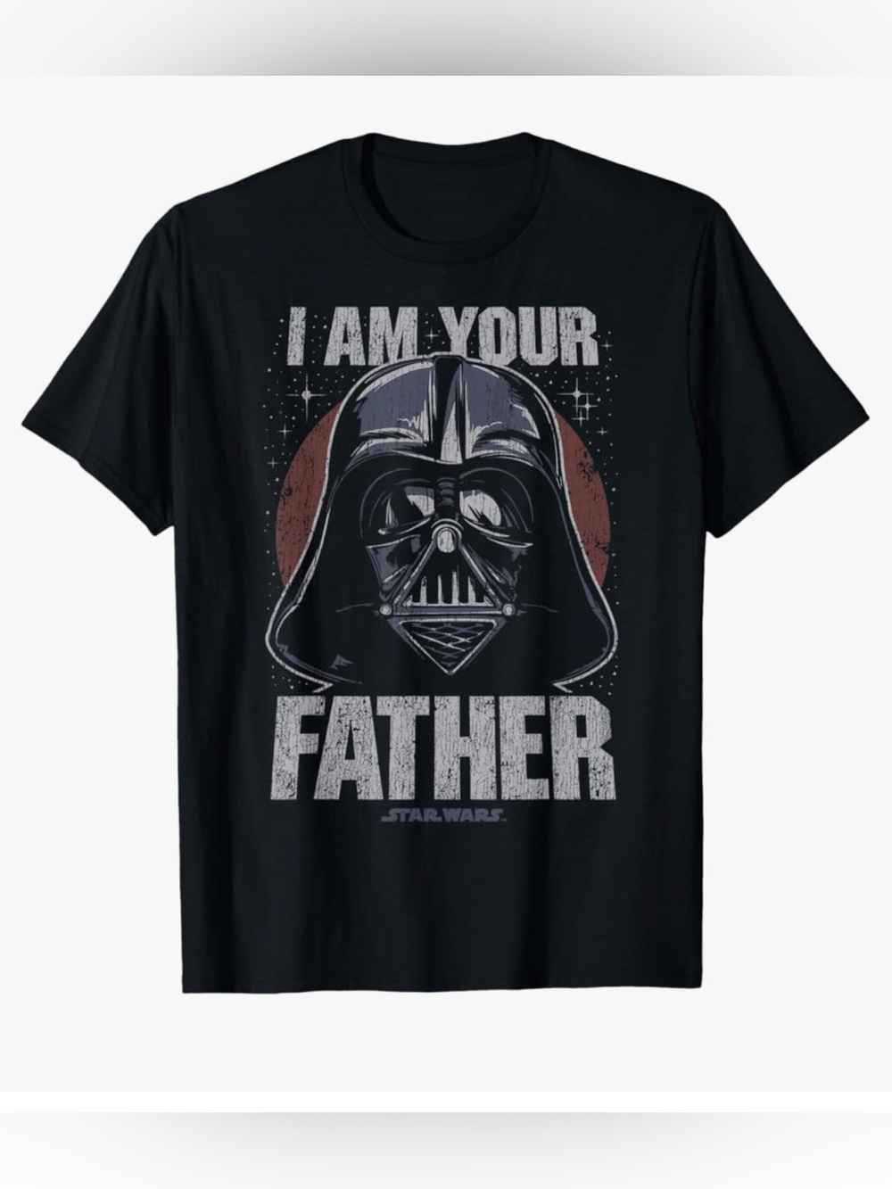 Star Wars Black tee with Darth Vader helmet and red moon graphic. Men size M